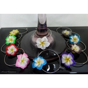 10 Flower Wine Glass Charms