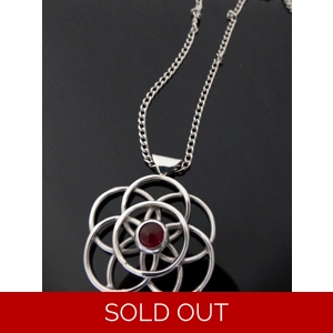 Flower of Life Necklace  Carnelian