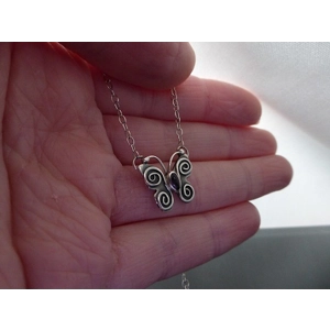 Small Butterfly Necklace  Amethyst