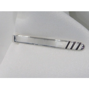 Contemporary Silver Tie Bar