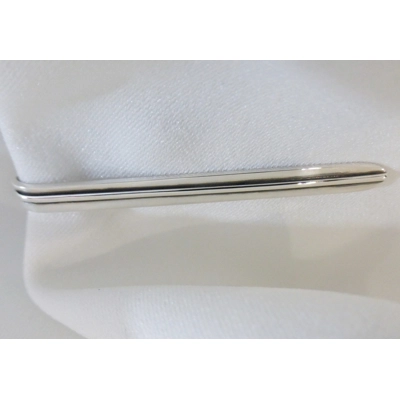 Modern Silver Tie Bar title=