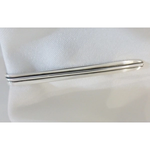 Modern Silver Tie Bar