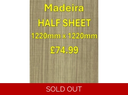 15mm Lightweight Furniture Ply - Madeira - Half Sheet