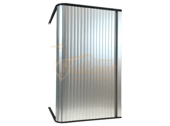 Shower Tambour Door - Silver Finish