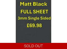 3mm Ply - Matt Black - Full Sheet