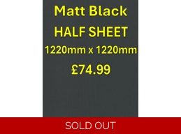 15mm Lightweight Furniture Ply - Matt Black Woodgrain - Half Sheet