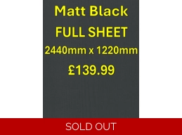 15mm Lightweight Furniture Ply - Matt Black Woodgrain - Full Sheet