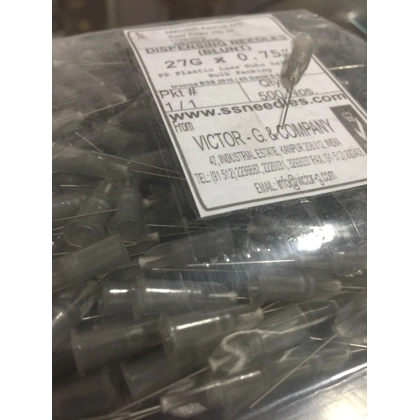 27G X 0.75" 20mm Blunt Dispensing Needles Bag of 1000 Nos.