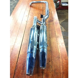 2000-05 Harley Davidson FLSTF Fat Boy FXSTD Softail Deuce Exhaust Set 65890-00A 65094-00A 65499-00A