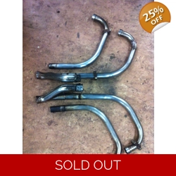 1977-79 Suzuki GS750 Complete Exhaust Head Pipe Set with Clamps 14150-45000 14160-45000 14170-45000