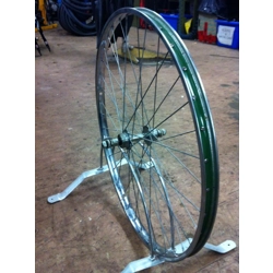 24x1 3/8 ISO 540 Sturmey Archer Rigida Superchromix Steel Rear Threaded Wheel - NOS