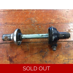 1974-75 Kawasaki S3 Mach II Front Axle with Speedometer Drive Gear 41078-004 41068-038