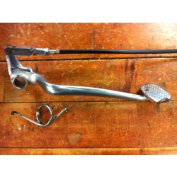 1971 Suzuki T250R Hustler Rear Brake Pedal and Cable 58500-11000 43110-18100