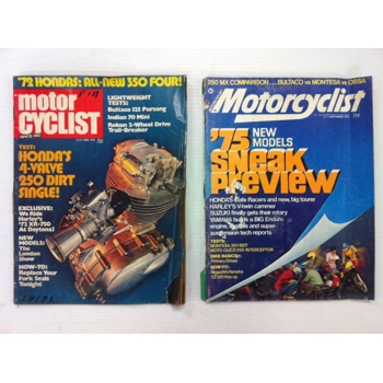 Motorcyclist Magazine April 1972 and September 1974