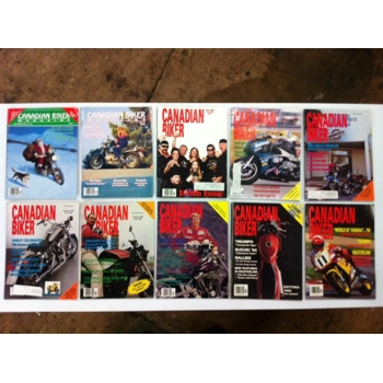 Canadian Biker Magazine December '89 - December '94 - Lot of 10