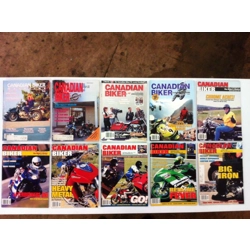 Canadian Biker Magazine February '92 - October '00 - Lot of 10