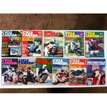 Cycle Canada Magazine January '87- Nov/Dec '87 - Lot of 11