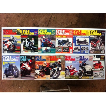 Cycle Canada Magazine March '87- Nov/Dec '88 - Lot of 13