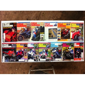 Cycle Canada Magazine March '90 - Nov/Dec '93 - Lot of 13