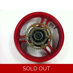 1989-90 Kawasaki EX500A EX500B Rear Wheel with Cushion Drive and Sprocket Carrier 41073-1413