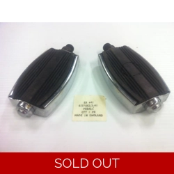 Sturmey Archer Vintage Chrome Rubber Pedals EA 641 - NOS