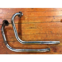 1963-70 Triumph T120 Bonneville TR6 Trophy 6T Thunderbird Exhaust Head Pipes & Flanges E5957 E5958