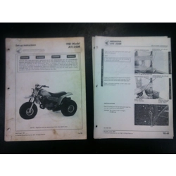 1981 Honda ATC250R Dealer Set-up Manual plus 1983 Service Addendum