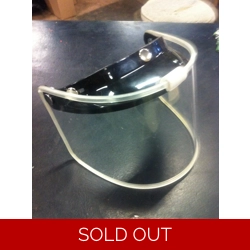 Universal Snap-on Flip-up Helmet Face Shield Clear - NOS