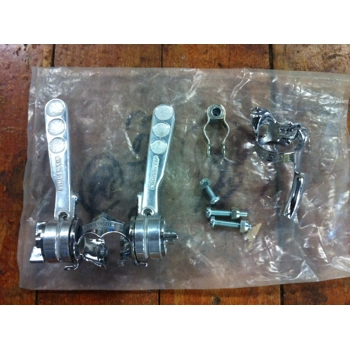 Shimano Fingertip Down Tube Shifter Set with Hardware - NOS