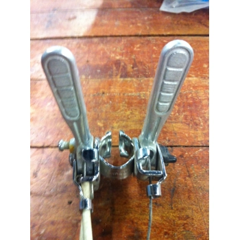 Shimano Positron I Dual Cable Stem Shifter Set with Cables 22.2mm - NOS