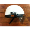 Vintage Motorcycle Helmet with Tinted Flip Visor circa 1964