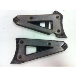 1982-84 Kawasaki KZ550H GPZ ZR400B ZR550A Aluminum Foot Peg Brackets Frame Covers 35011-1113