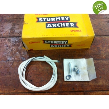 Sturmey Archer HSJ.103 Twist Grip Cable and Housing White 60"x21" - NOS