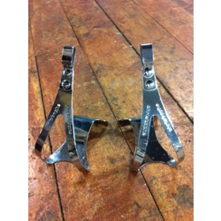 Christophe Standard Chrome Toe Clips Pair - NOS