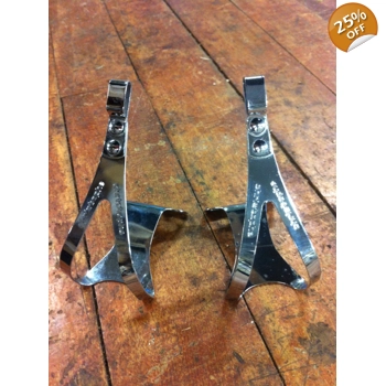 Christophe Standard Chrome Toe Clips Pair - NOS