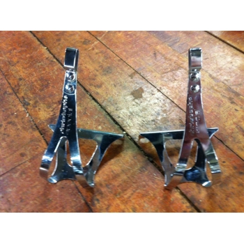 Christophe Special 70mm Chrome Toe Clips Pair - NOS