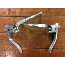 Dia-Compe 144 Red Dot Road Brake Levers with Safety Levers Pair - NOS
