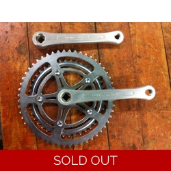 SR Peugeot Aluminum Double Crankset 170mm 42/52 Tooth - NOS