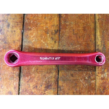 Sugino GT 170mm Left Aluminum Crank Arm Red