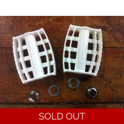 Vintage Tricycle Pedals White for 10mm Shaft - NOS