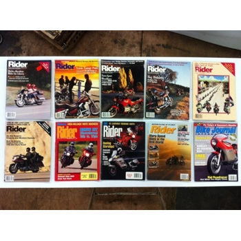 Rider Magazine '86-'01 Lot of 9 plus Bike Journal International March '93