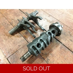 1983-84 Honda VF750F Interceptor Shift Drum and Forks 24211-MB2-000 24300-MB2-000