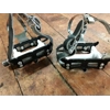 Gipiemme Crono Sprint White Laser Pedals with Toe Clips