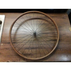 28in Antique Wooden Tubular Front Wheel