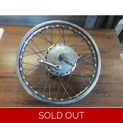 1973 Yamaha CT3 175 Rear Wheel Rim with Brake Drum Plate and Axle