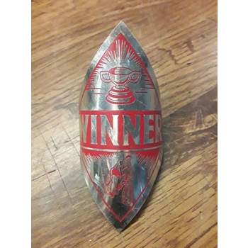 Winner Bicycle Head Badge