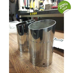 Khrome Werks Slant Cut Muffler Tips 1985-95 HD F/FLT 2022121 - NOS