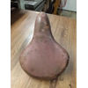 Antique Leather Bicycle Saddle with Post