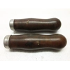 Harley Davidson Bull Dog Wood Leather Grips 1910-1920 - Pair