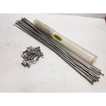 Mavic M40026 Straight Pull Bladed Spokes Nipples Washers 280mm 285mm 21pc - NOS